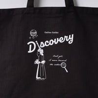 "Discovery" トートバッグ ナチュラル ブラック 物理 物理学 宇宙学 トートバッグ ニュートン ガリレオ りんご 木星 クイズノック グッズ レディース メンズ 人気 おしゃれ 20代 30代 - QurioStore QurioS