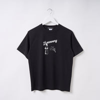 "Discovery" クールタッチTシャツ アイボリー ブラック 物理 物理学 宇宙学 Tシャツ ニュートン ガリレオ りんご 木星 クイズノック グッズ レディース メンズ 人気 おしゃれ 20代 30代 - QurioStore QurioS