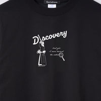 "Discovery" クールタッチTシャツ アイボリー ブラック 物理 物理学 宇宙学 Tシャツ ニュートン ガリレオ りんご 木星 クイズノック グッズ レディース メンズ 人気 おしゃれ 20代 30代 - QurioStore QurioS