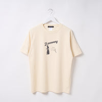 "Discovery" クールタッチTシャツ アイボリー ブラック 物理 物理学 宇宙学 Tシャツ ニュートン ガリレオ りんご 木星 クイズノック グッズ レディース メンズ 人気 おしゃれ 20代 30代 - QurioStore QurioS