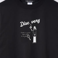 "Discovery" クールタッチTシャツ アイボリー ブラック 物理 物理学 宇宙学 Tシャツ ニュートン ガリレオ りんご 木星 クイズノック グッズ レディース メンズ 人気 おしゃれ 20代 30代 - QurioStore QurioS