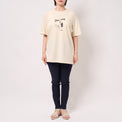 "Discovery" クールタッチTシャツ アイボリー ブラック 物理 物理学 宇宙学 Tシャツ ニュートン ガリレオ りんご 木星 クイズノック グッズ レディース メンズ 人気 おしゃれ 20代 30代 - QurioStore QurioS