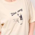 "Discovery" クールタッチTシャツ アイボリー ブラック 物理 物理学 宇宙学 Tシャツ ニュートン ガリレオ りんご 木星 クイズノック グッズ レディース メンズ 人気 おしゃれ 20代 30代 - QurioStore QurioS