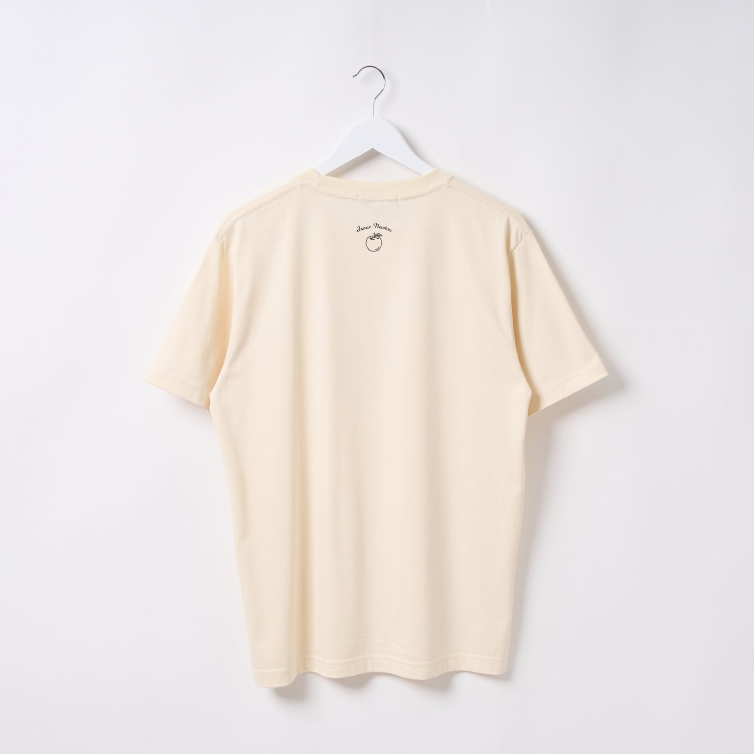 "Discovery" クールタッチTシャツ アイボリー ブラック 物理 物理学 宇宙学 Tシャツ ニュートン ガリレオ りんご 木星 クイズノック グッズ レディース メンズ 人気 おしゃれ 20代 30代 - QurioStore QurioS