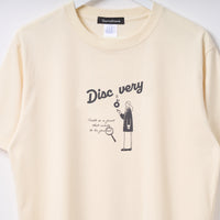 "Discovery" クールタッチTシャツ アイボリー ブラック 物理 物理学 宇宙学 Tシャツ ニュートン ガリレオ りんご 木星 クイズノック グッズ レディース メンズ 人気 おしゃれ 20代 30代 - QurioStore QurioS