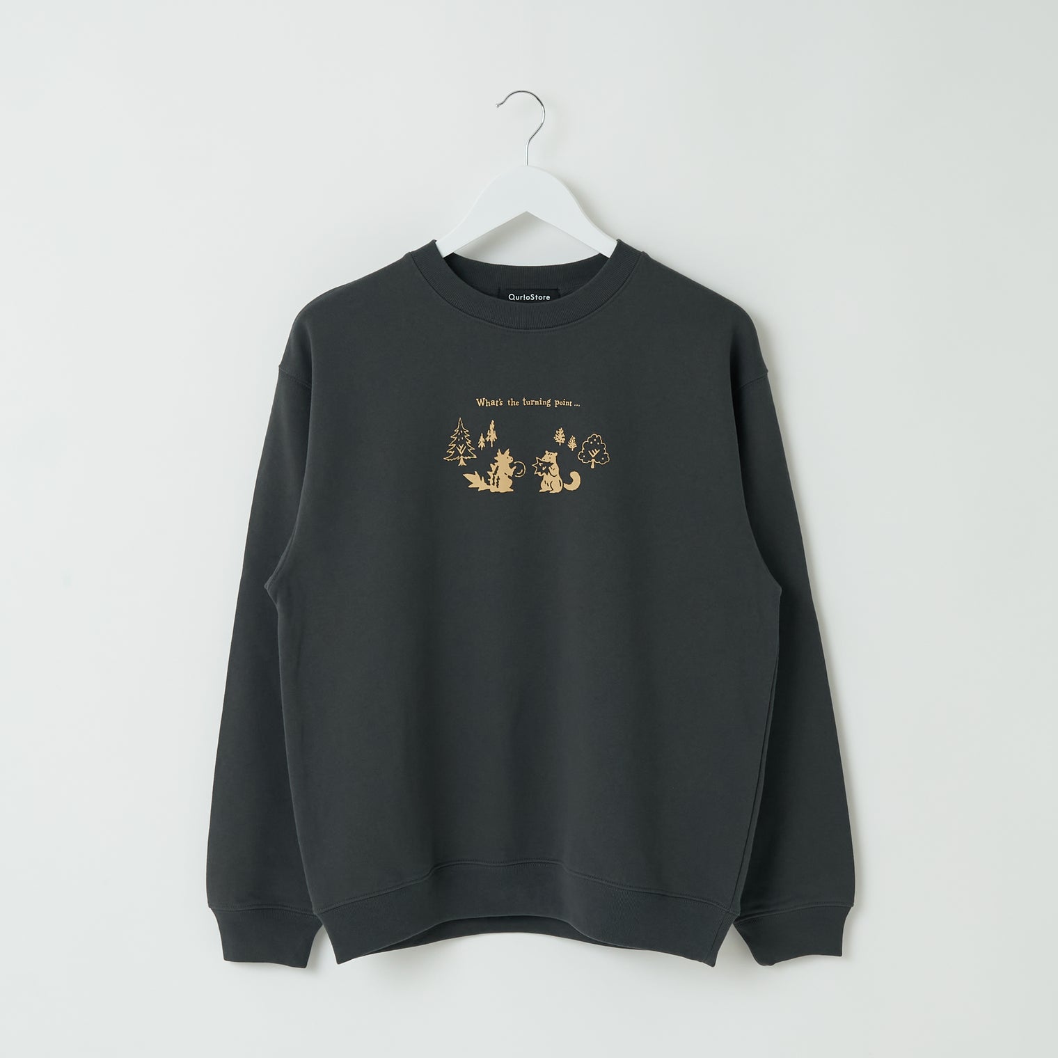 "ギザギザのくるみを食べるリス" 構文木スウェット （企画：東言） バーガンディ レッド グリーン ダークグレー 言語学 構文解析 QuizKnock クイズノック 秋冬 レディース メンズ 人気 おしゃれ 20代 30代 - QurioStore QurioS