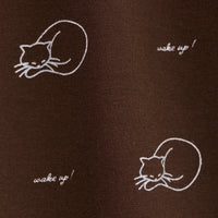 "シュレディンガーの猫" ルームウェア ネイビー ブラウン 量子力学 パシャマ 部屋着 上下セット ねこ ネコ レディース メンズ 人気 おしゃれ かわいい おすすめ 大人 ペア - QurioStore QurioS