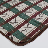 "ブラ'Nケット" ブランケット オレンジ ブラウン 量子力学 ブラケット記法 ひざ掛け チェック 学校 オフィス おしゃれ かわいい プレゼント - QurioStore QurioS