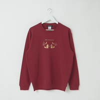 "ギザギザのくるみを食べるリス" 構文木スウェット （企画：東言） バーガンディ レッド ネイビー ダークグレー 言語学 構文解析 QuizKnock クイズノック 秋冬 レディース メンズ 人気 おしゃれ 20代 30代 - QurioStore QurioS