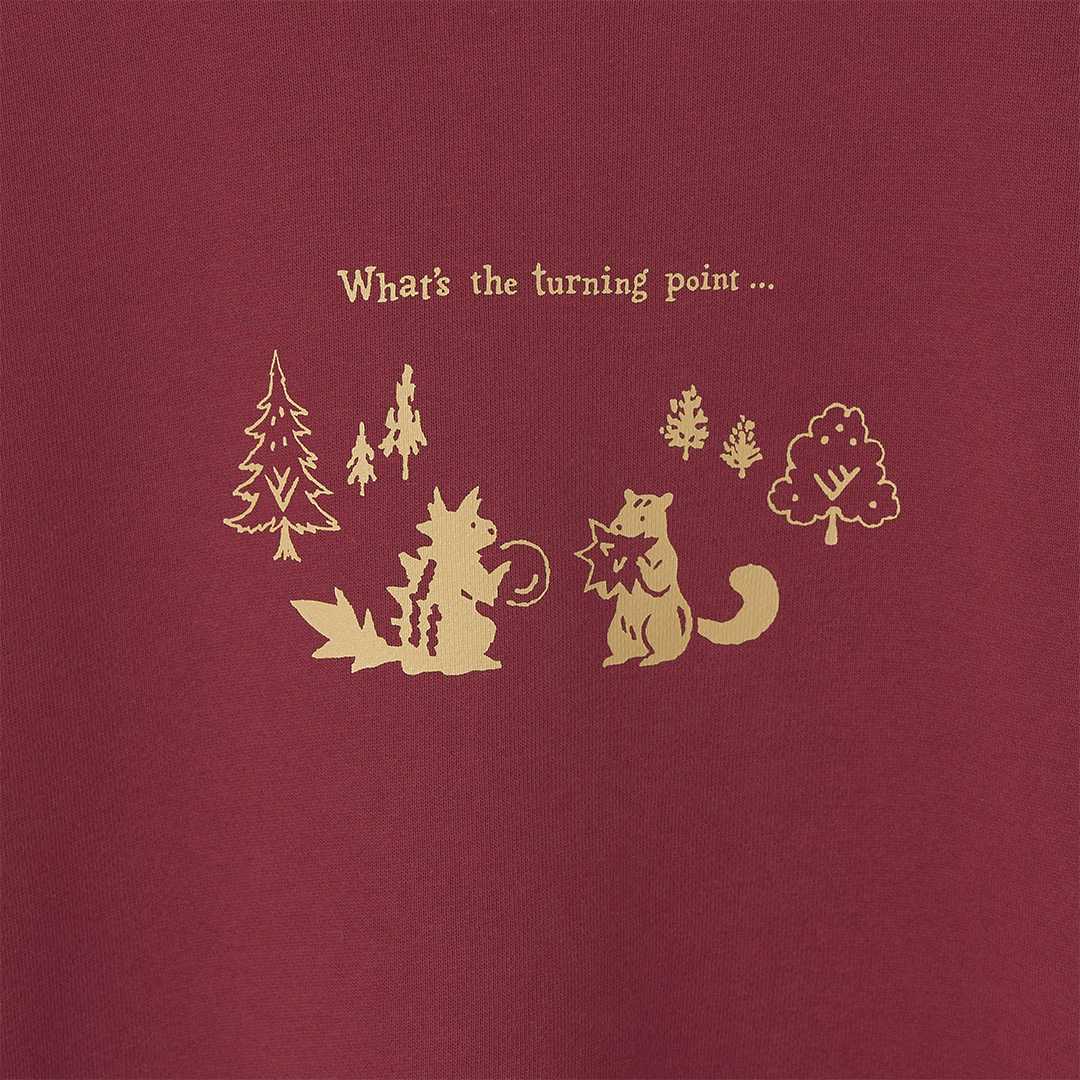 "ギザギザのくるみを食べるリス" 構文木スウェット （企画：東言） バーガンディ レッド ネイビー ダークグレー 言語学 構文解析 QuizKnock クイズノック 秋冬 レディース メンズ 人気 おしゃれ 20代 30代 - QurioStore QurioS