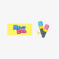 QuizKnock10周年 問チャン言ネルステッカーセット ブルー ピンク ステッカー YouTube マイク クイズノック グッズ - QurioStore QuizKnock