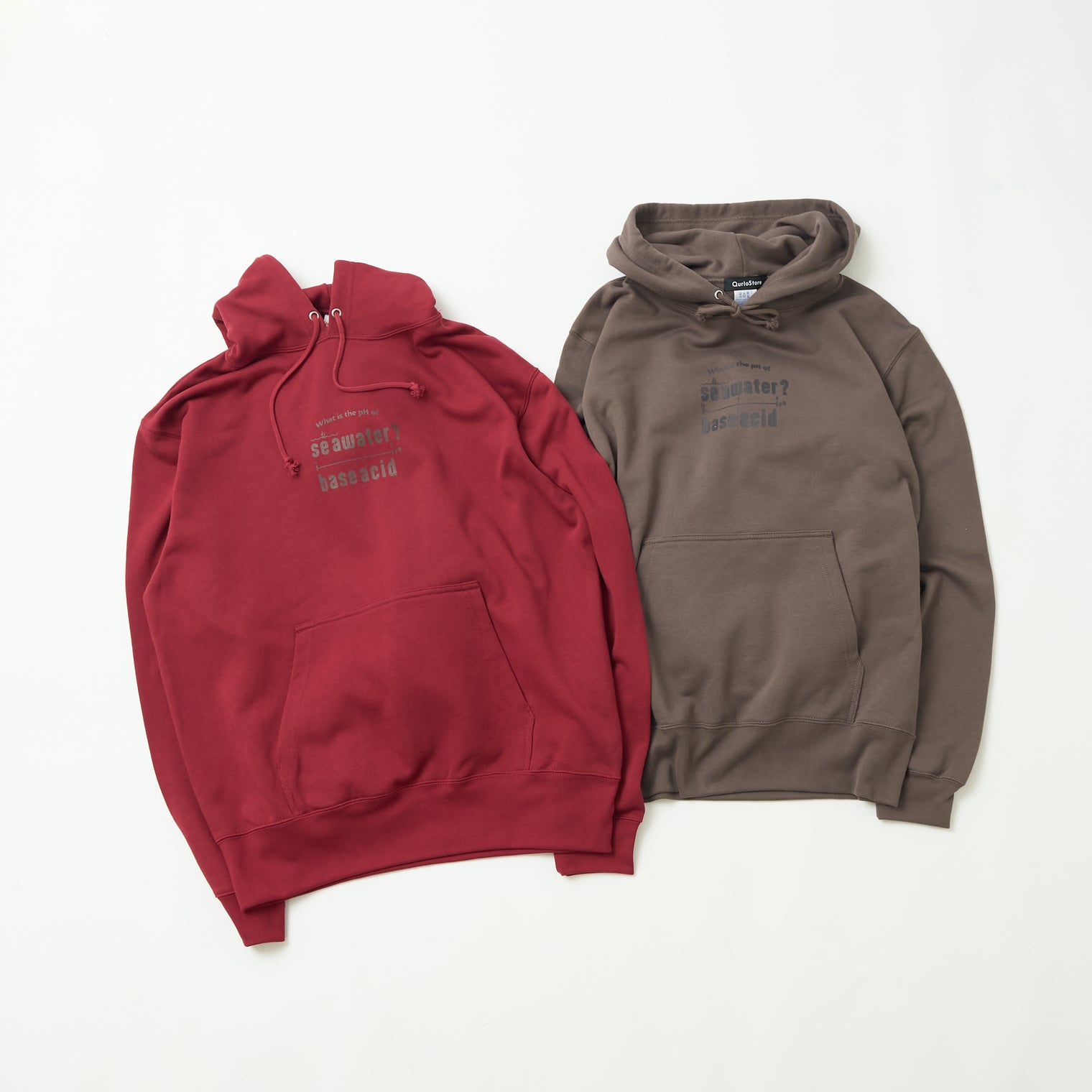 "pH" 謎解きパーカー バーガンディ チャコール 謎解き 化学 パーカー 海水 中性 酸性 秋冬 レディース メンズ 人気 おしゃれ 20代 30代 - QurioStore QurioS