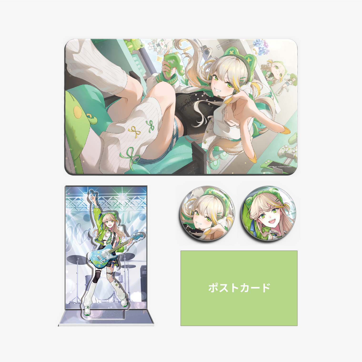 羽流ぴょこ誕生日記念2026 コンプリートセット グリーン 芸術・エンターテイメント V Tuber アルマザーク あるまざーく グッズ - QurioStore AlmaZarQ