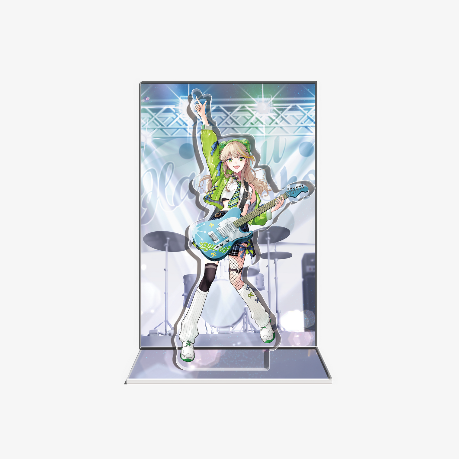 羽流ぴょこ誕生日記念2026 背景付きアクリルスタンド グリーン 芸術・エンターテイメント V Tuber アルマザーク あるまざーく グッズ - QurioStore AlmaZarQ