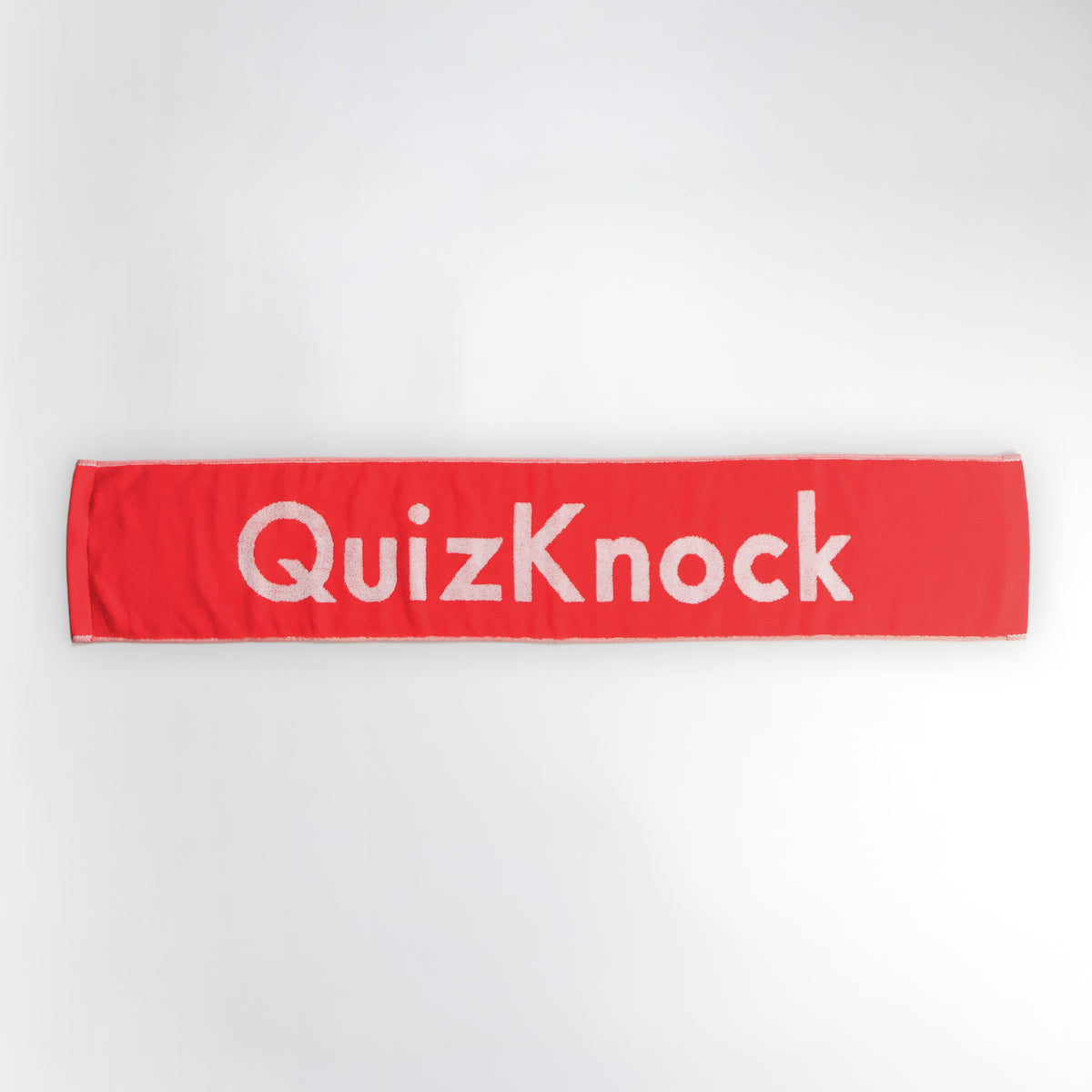 QuizKnockジャガード織りマフラータオル レッド クイズ タオル ロゴ クイズノック グッズ - QurioStore QuizKnock