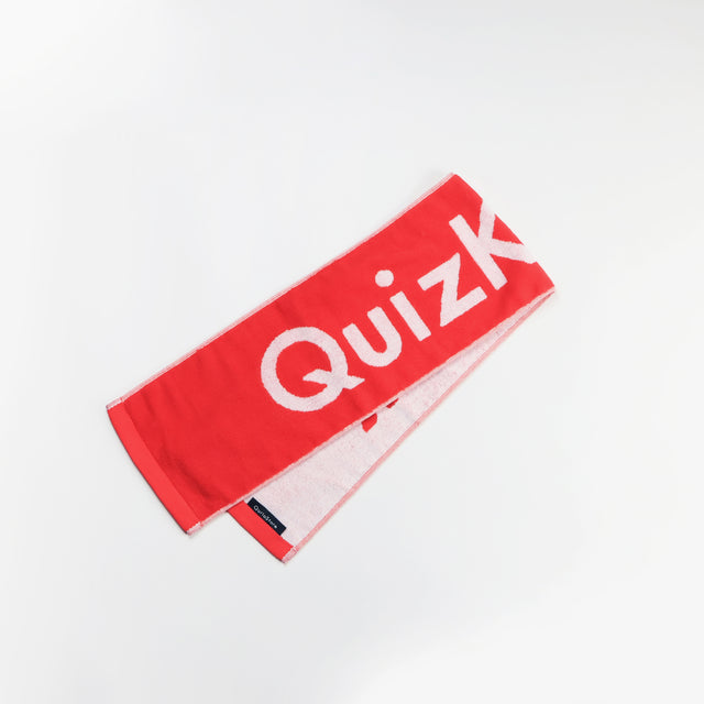QuizKnockジャガード織りマフラータオル レッド クイズ タオル ロゴ クイズノック グッズ - QurioStore QuizKnock