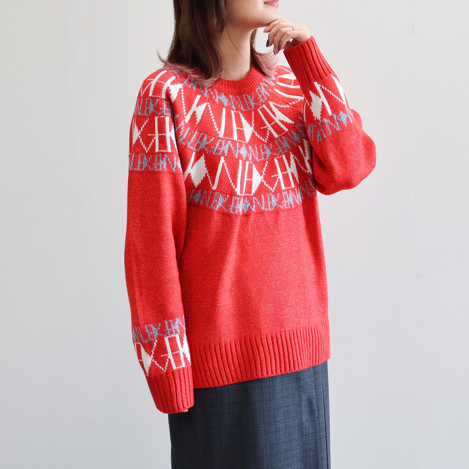 "Knowledge" ニットプルオーバー