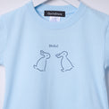 "Same?" Tシャツ【キッズ】 アプリコット オレンジ ブルー ベージュ 心理学 多義図形 Tシャツ ウサギ アヒル クイズノック グッズ キッズ 親子 ファミリー 人気 おしゃれ - QurioStore QurioS Kids