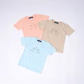 "Same?" Tシャツ【キッズ】 アプリコット オレンジ 心理学 多義図形 Tシャツ ウサギ アヒル クイズノック グッズ キッズ 親子 ファミリー 人気 おしゃれ - QurioStore QurioS Kids
