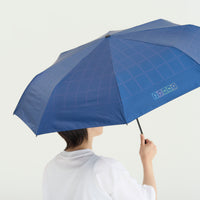 "元素" 折り畳み傘（UVカット・晴雨兼用） ネイビー ブルー 化学 周期表 英単語 天気 日傘 チェック - QurioStore QurioS