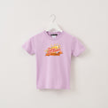 "超伝導" Tシャツ【キッズ】 ラベンダー パープル 物理 超伝導 Tシャツ コイン 稲妻 クイズノック グッズ キッズ 親子 ファミリー 人気 おしゃれ - QurioStore QurioS Kids